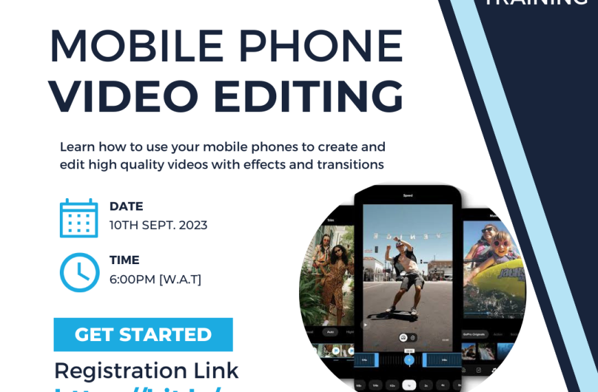 Mobile Phone Video Editing Training for 100 Youths